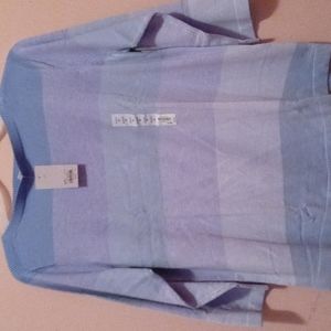 Croft N Barrow boat neck blue and light blue soft feel sweater